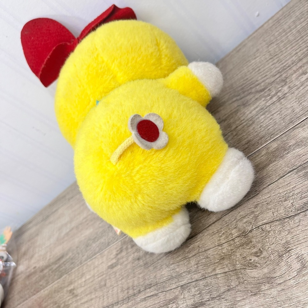 Bandai Dorami Doraemon Vintage Fuzzy Plush Toy Japan 1991 Doll Yellow Cat 8.5" - Picture 5 of 7